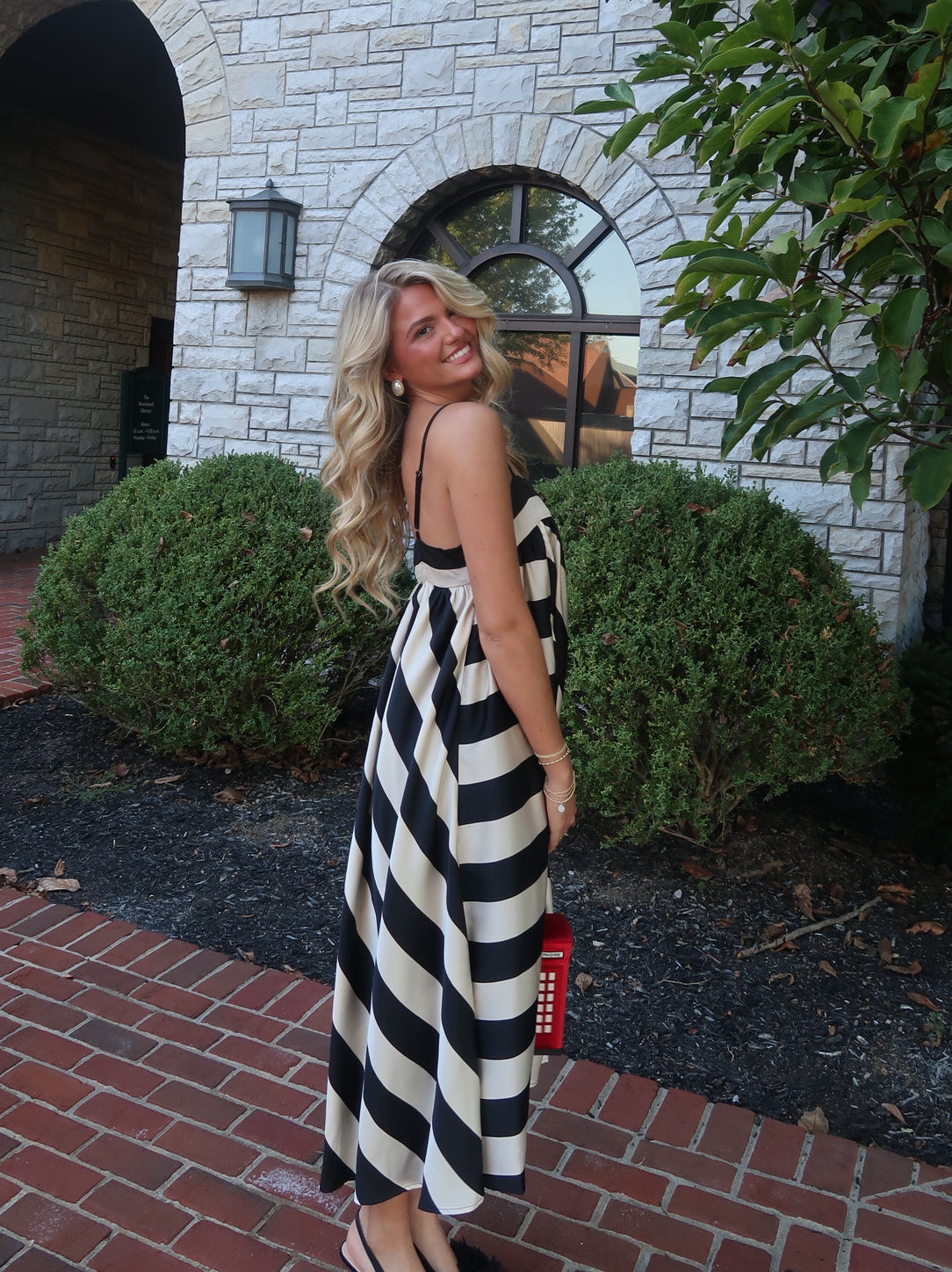 Elle Stripe Midi Dress