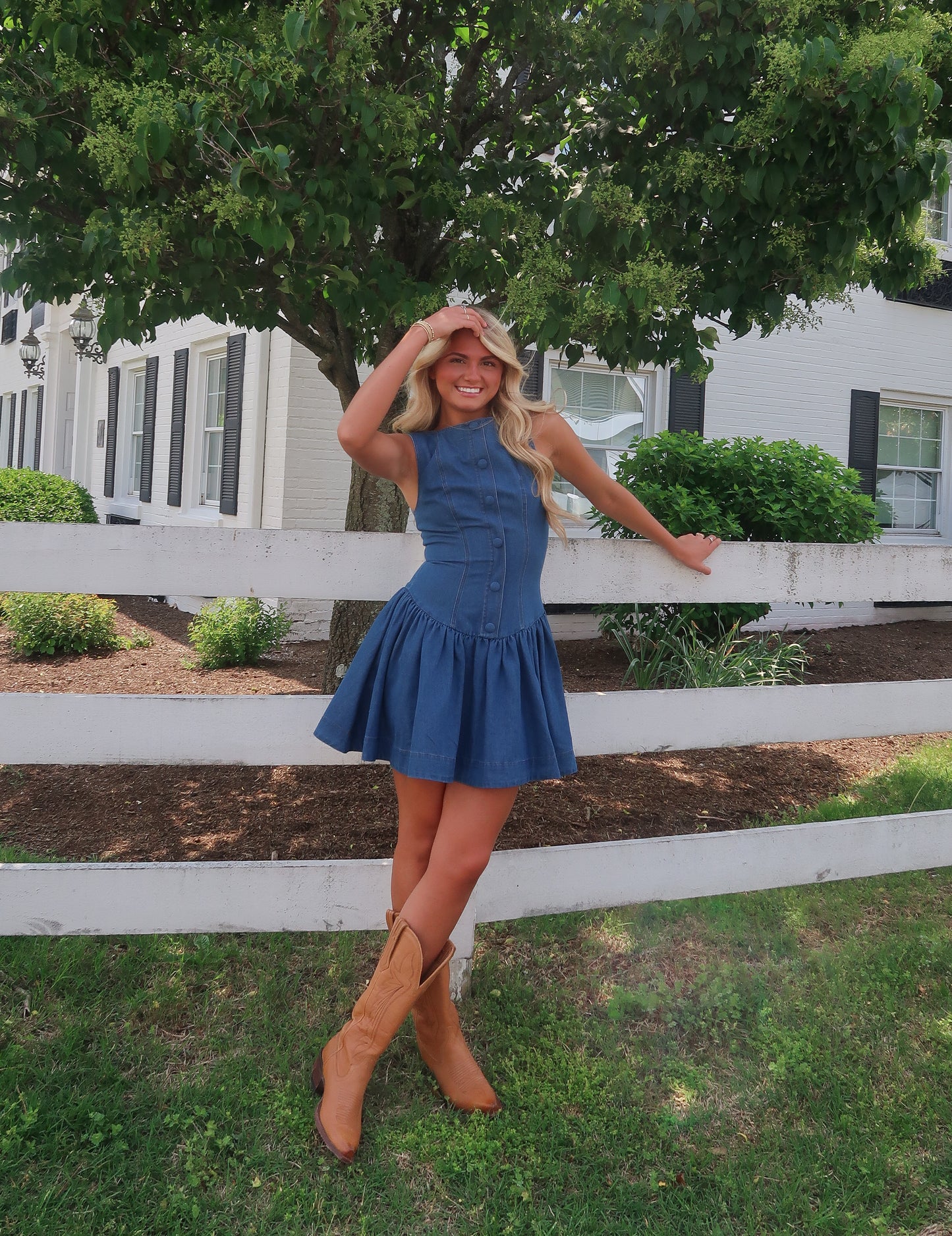 June Denim Mini Dress