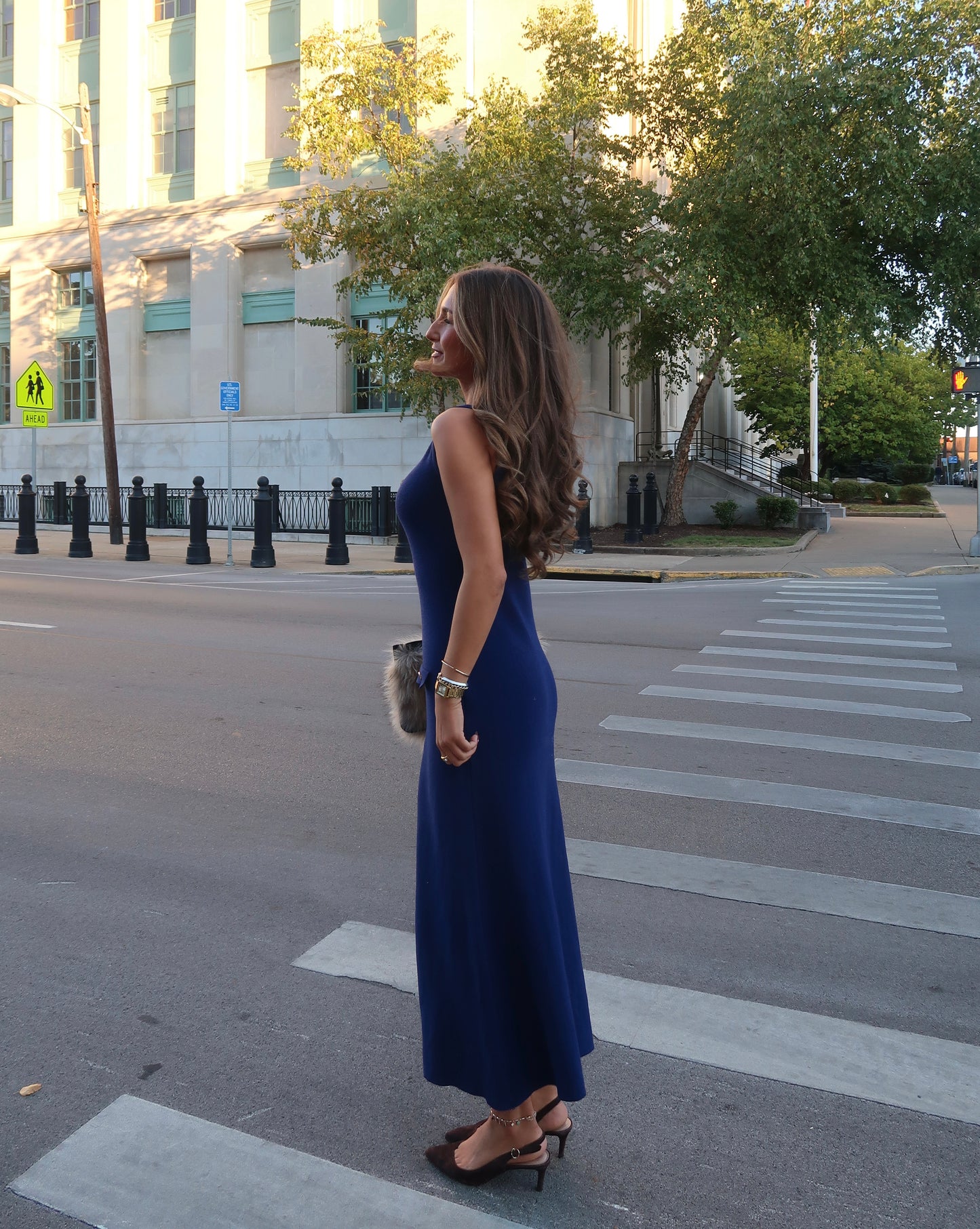 Woodson Knit Midi Dress | Navy