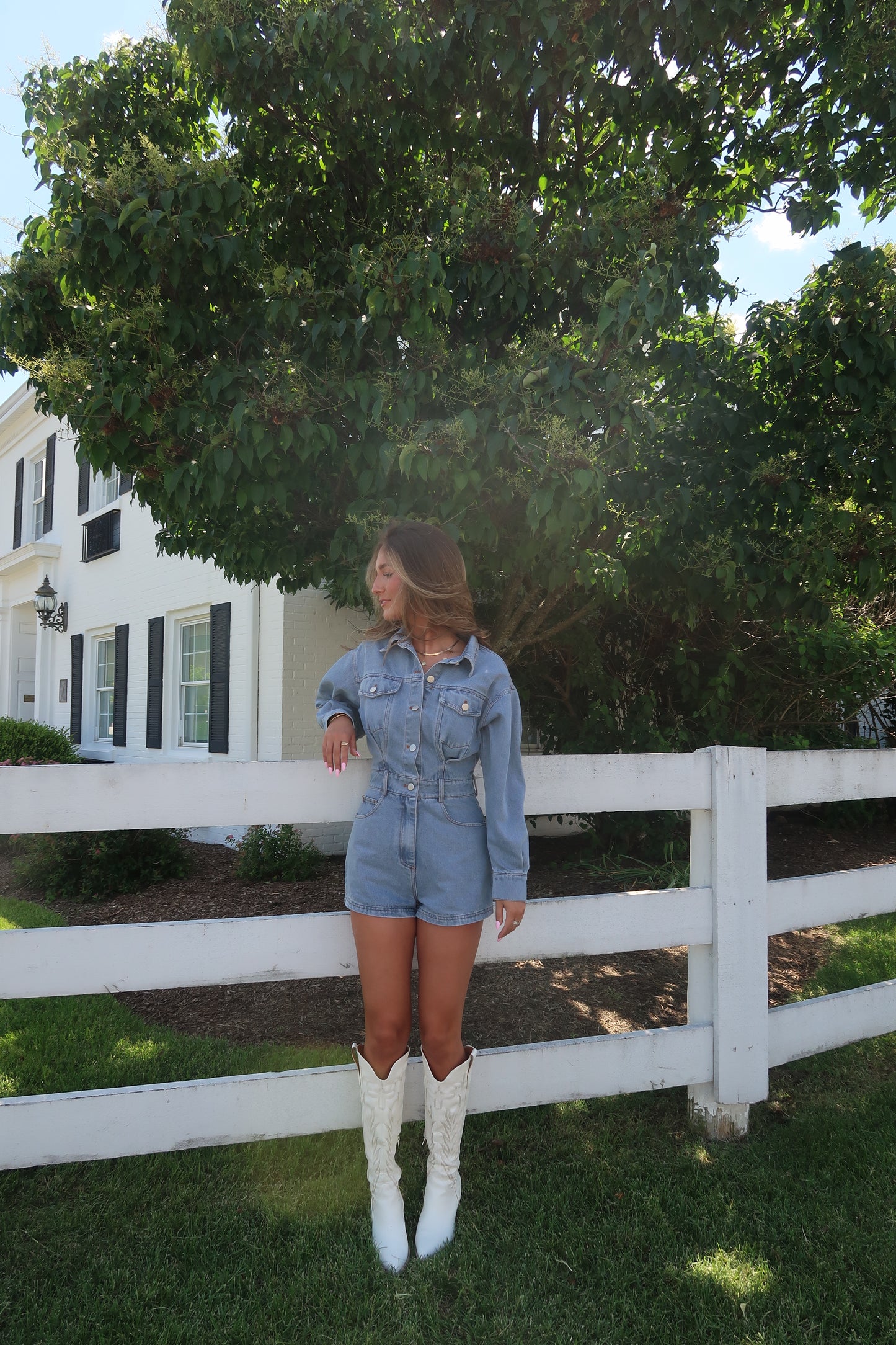 Palmer Denim Romper