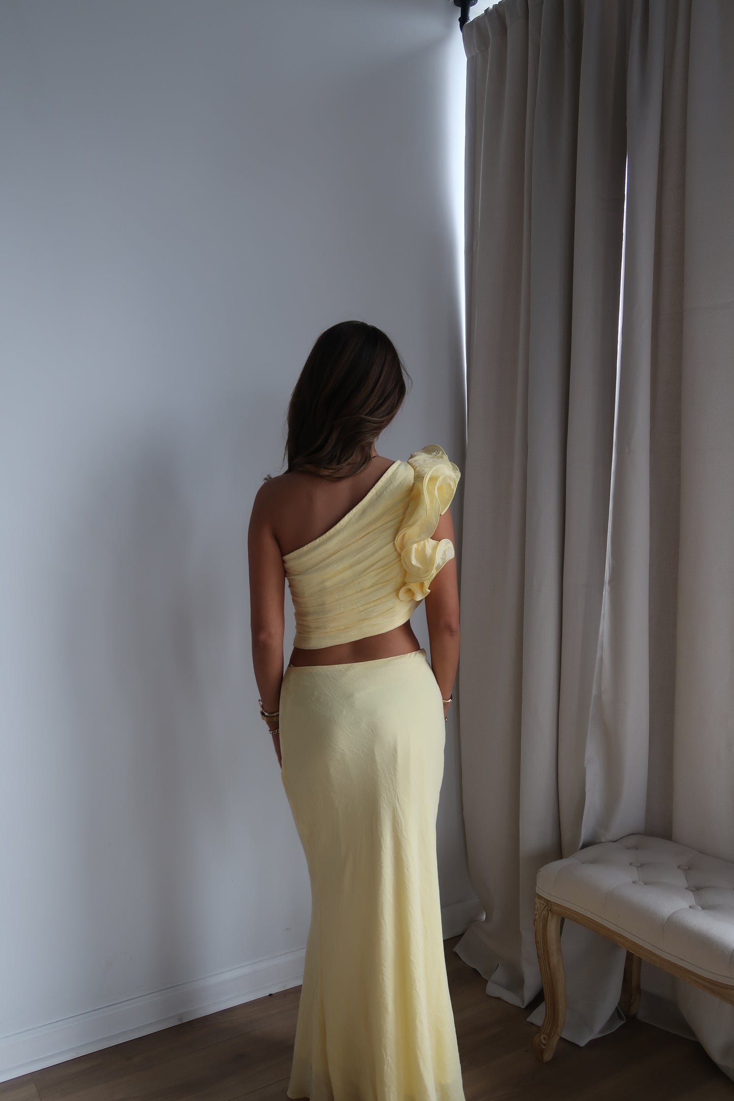 Greta Maxi Skirt | Lemon