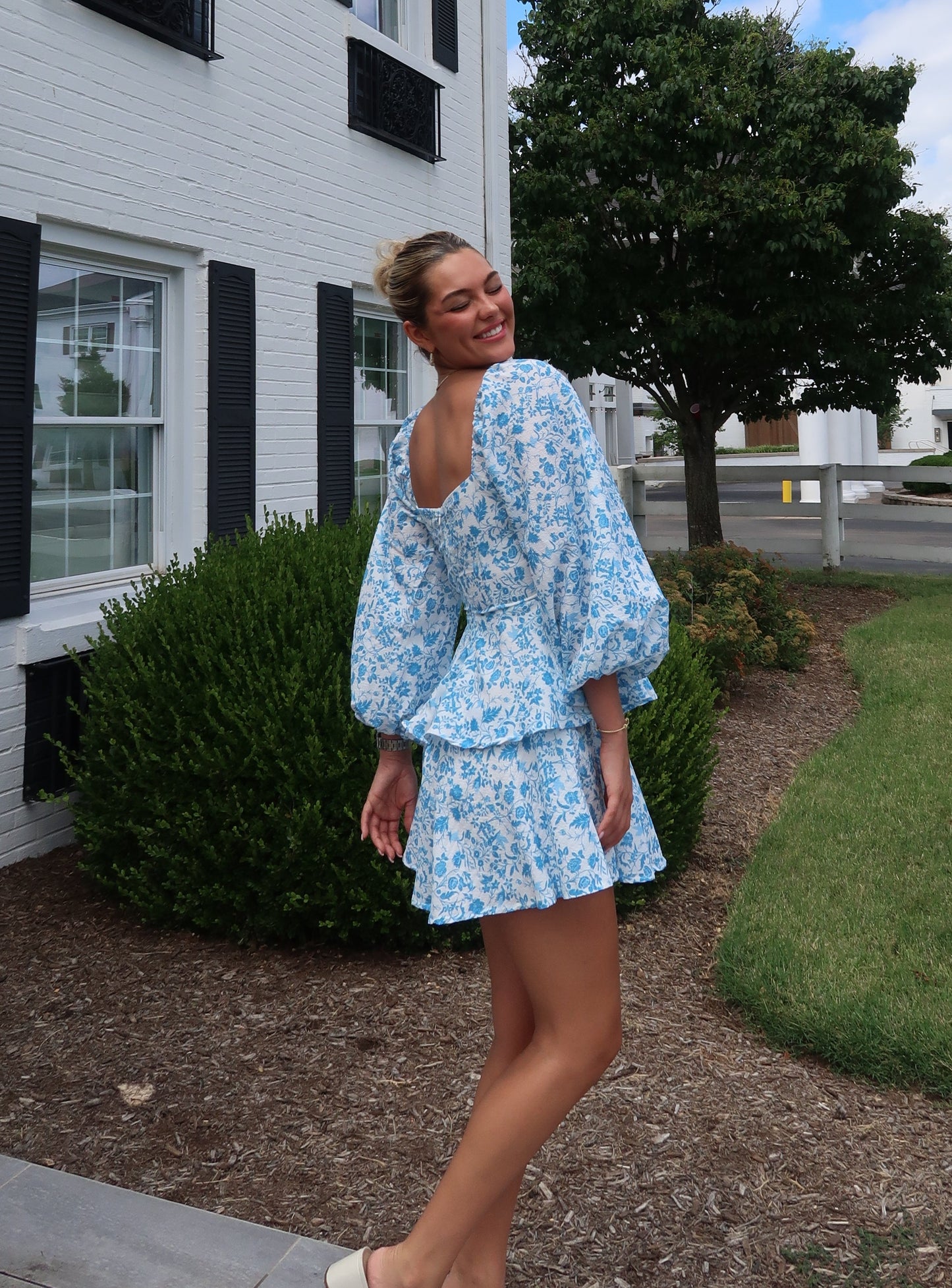 Becca Floral Ruffle Dress