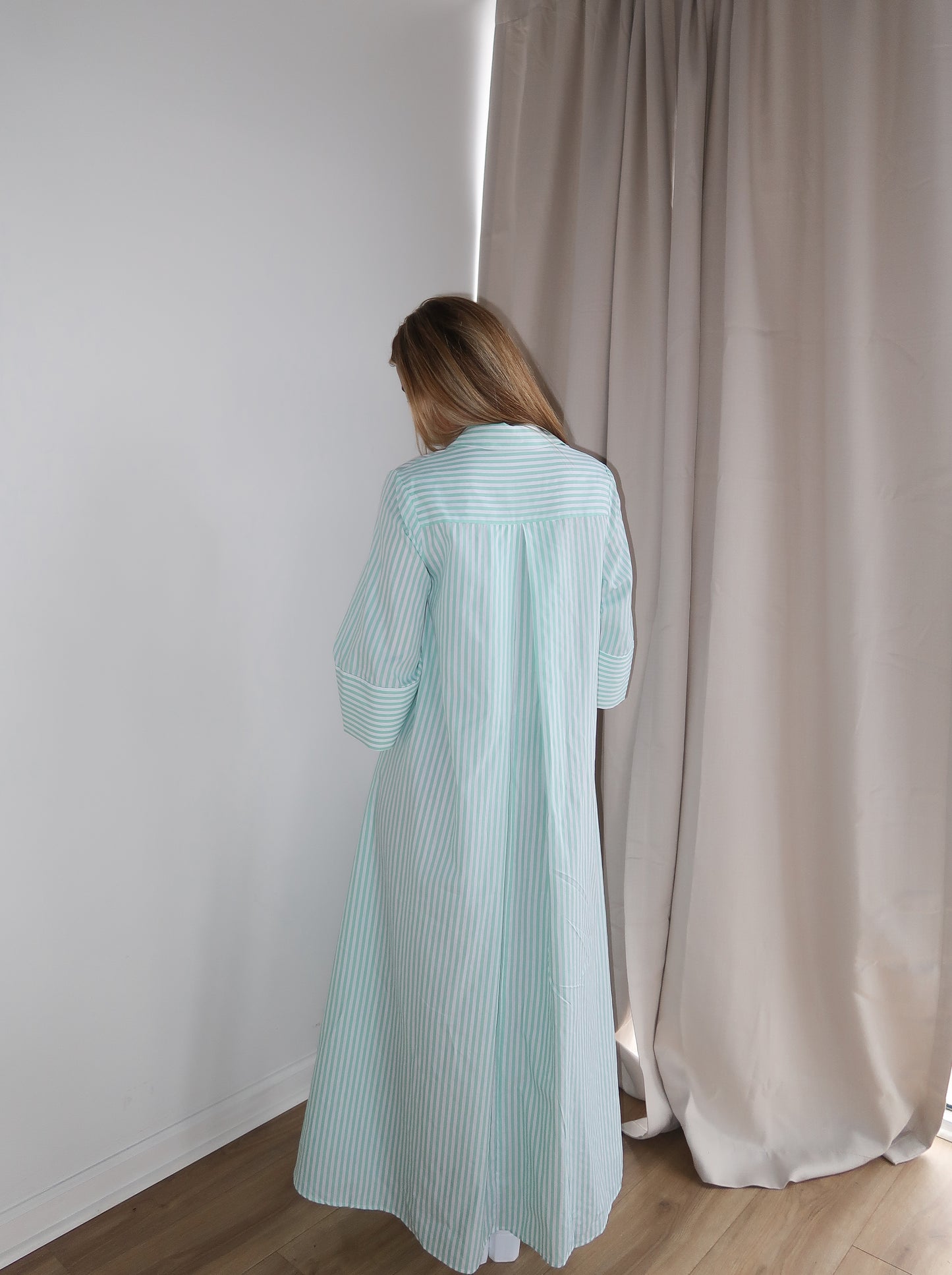 Saylor Striped Maxi Dress | Green