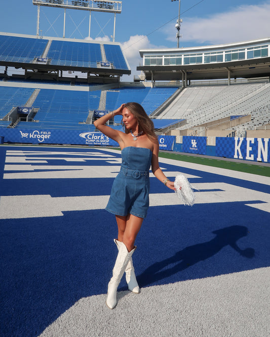 Halftime Denim Romper