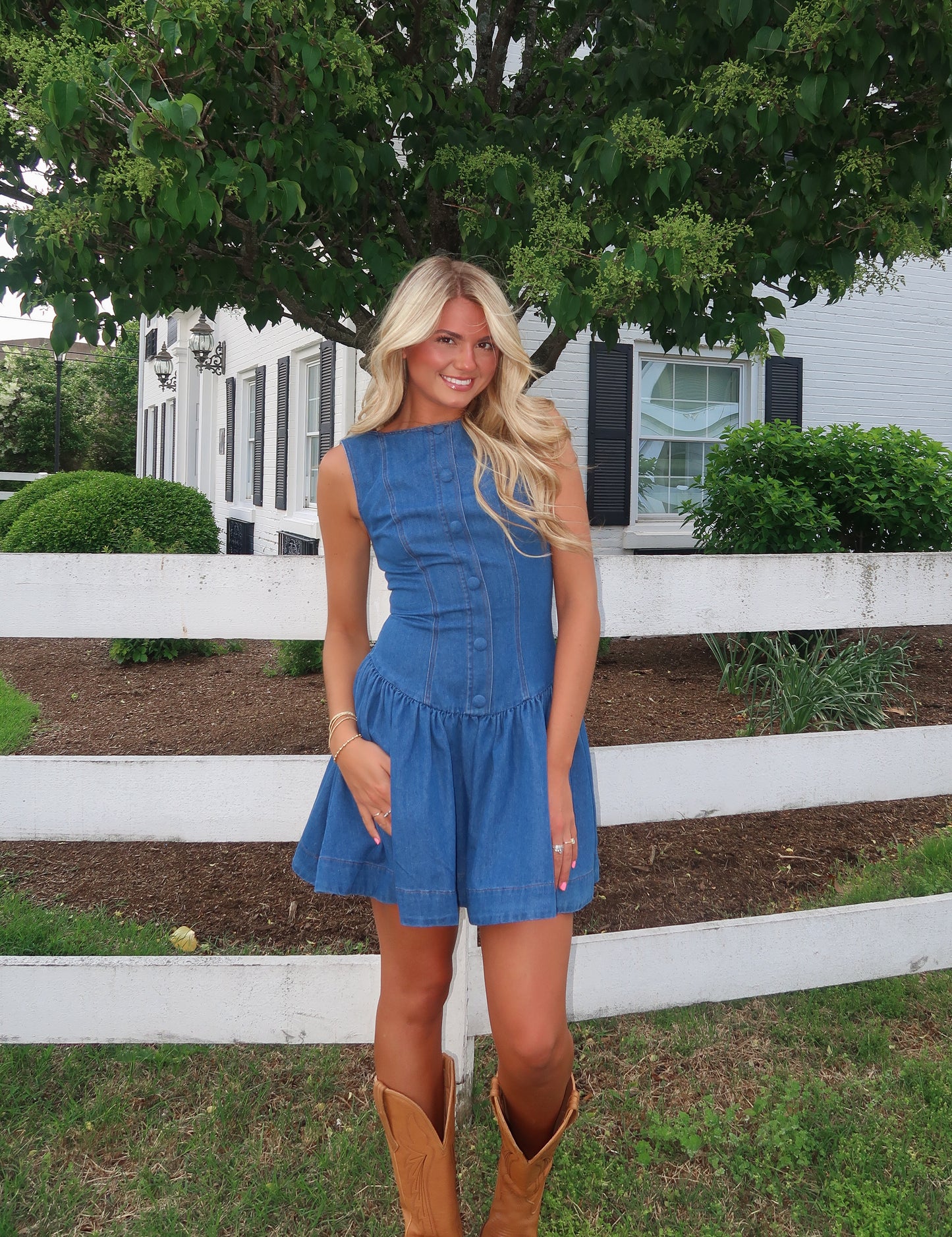 June Denim Mini Dress