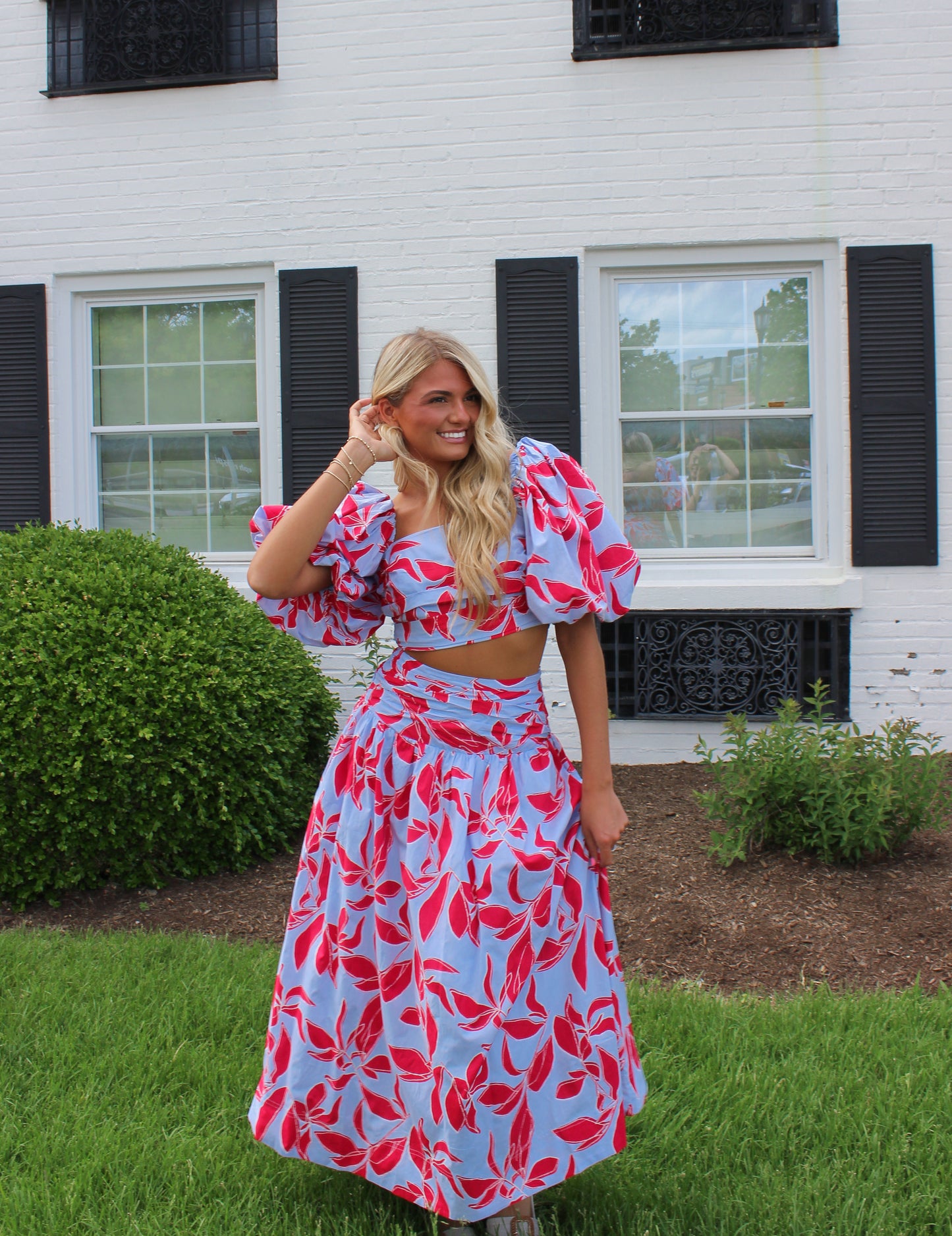 McCall Floral Midi Skirt