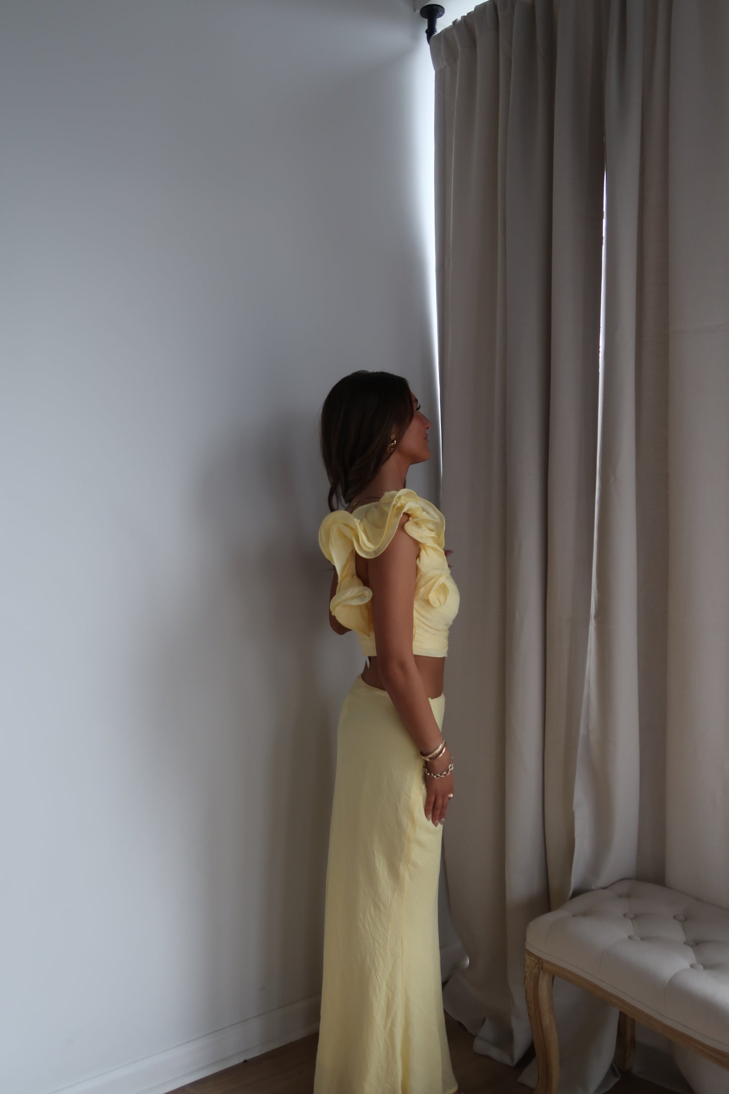 Greta Maxi Skirt | Lemon