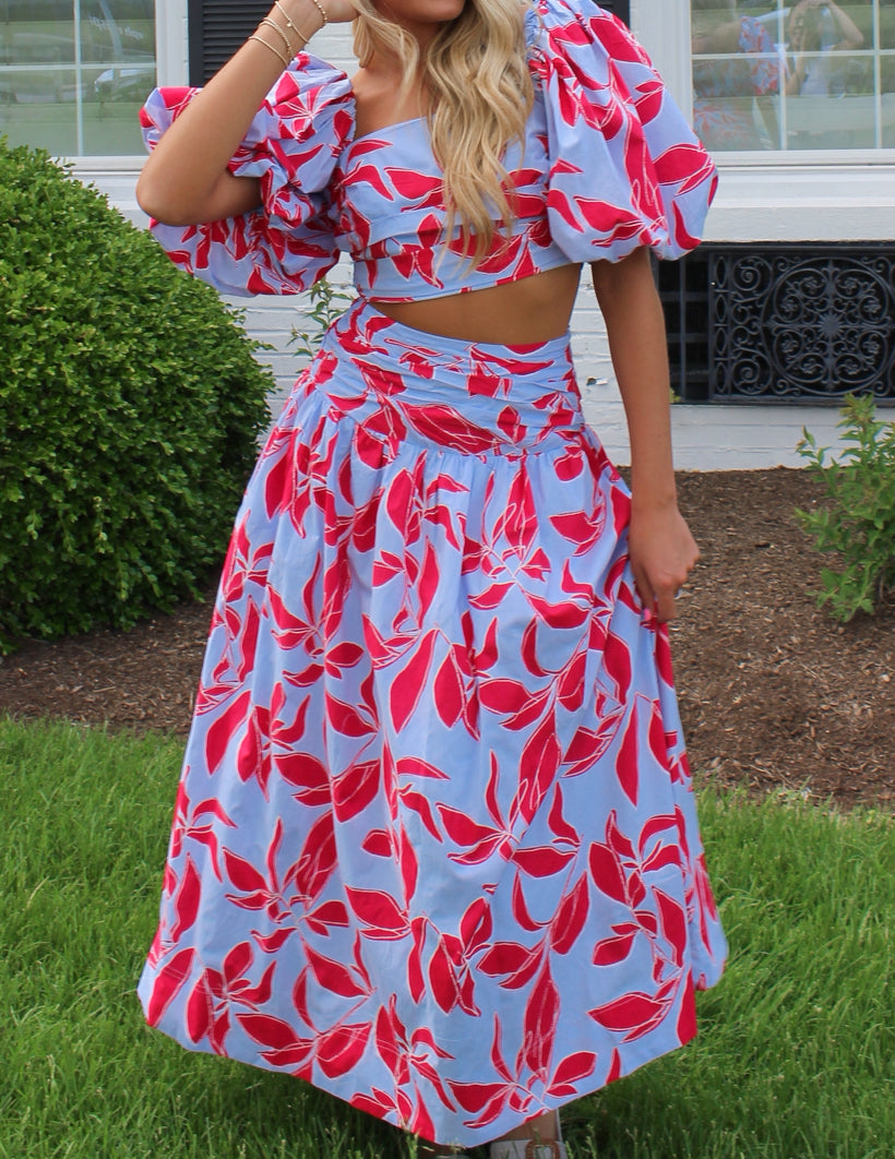 McCall Floral Midi Skirt