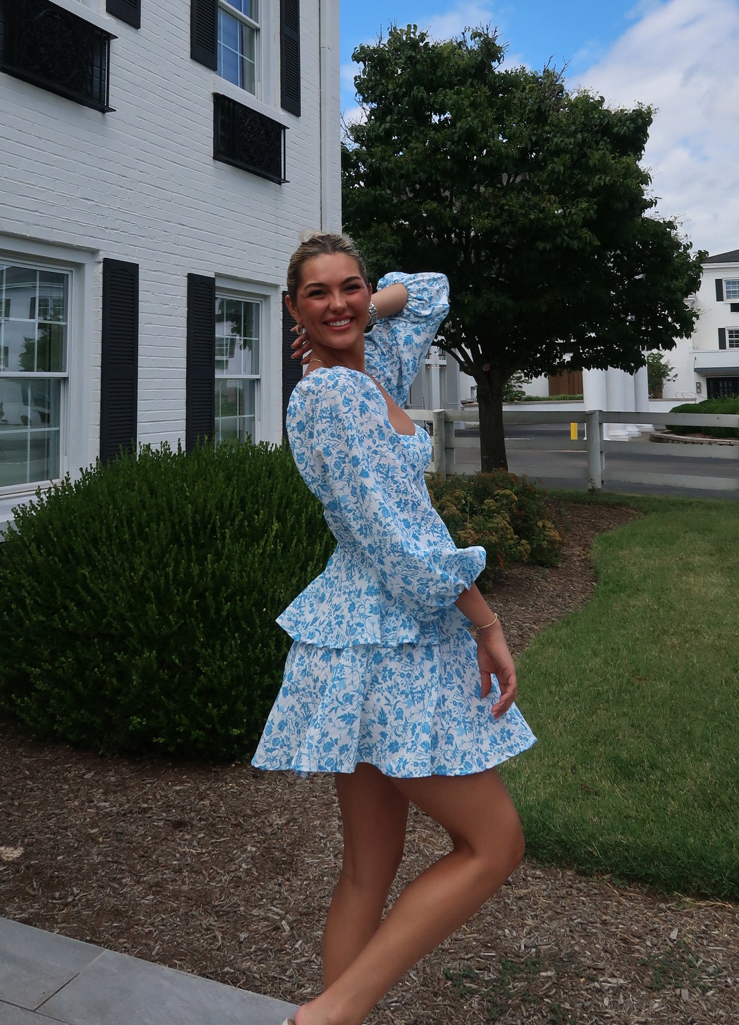 Becca Floral Ruffle Dress