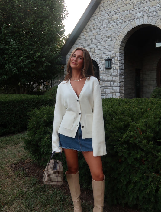 Estelle Cardigan | White