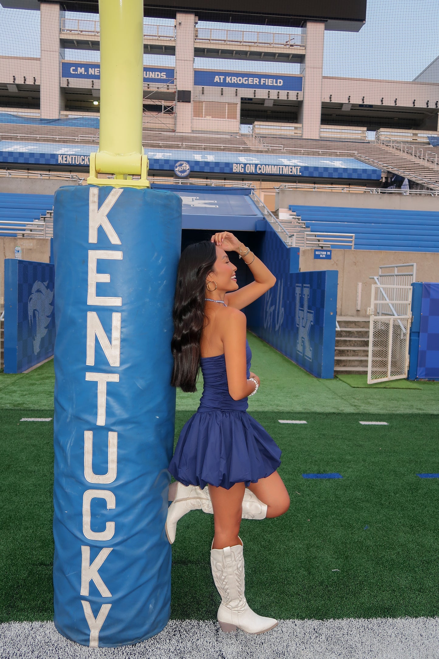 Crowd Favorite Navy Bubble Dress