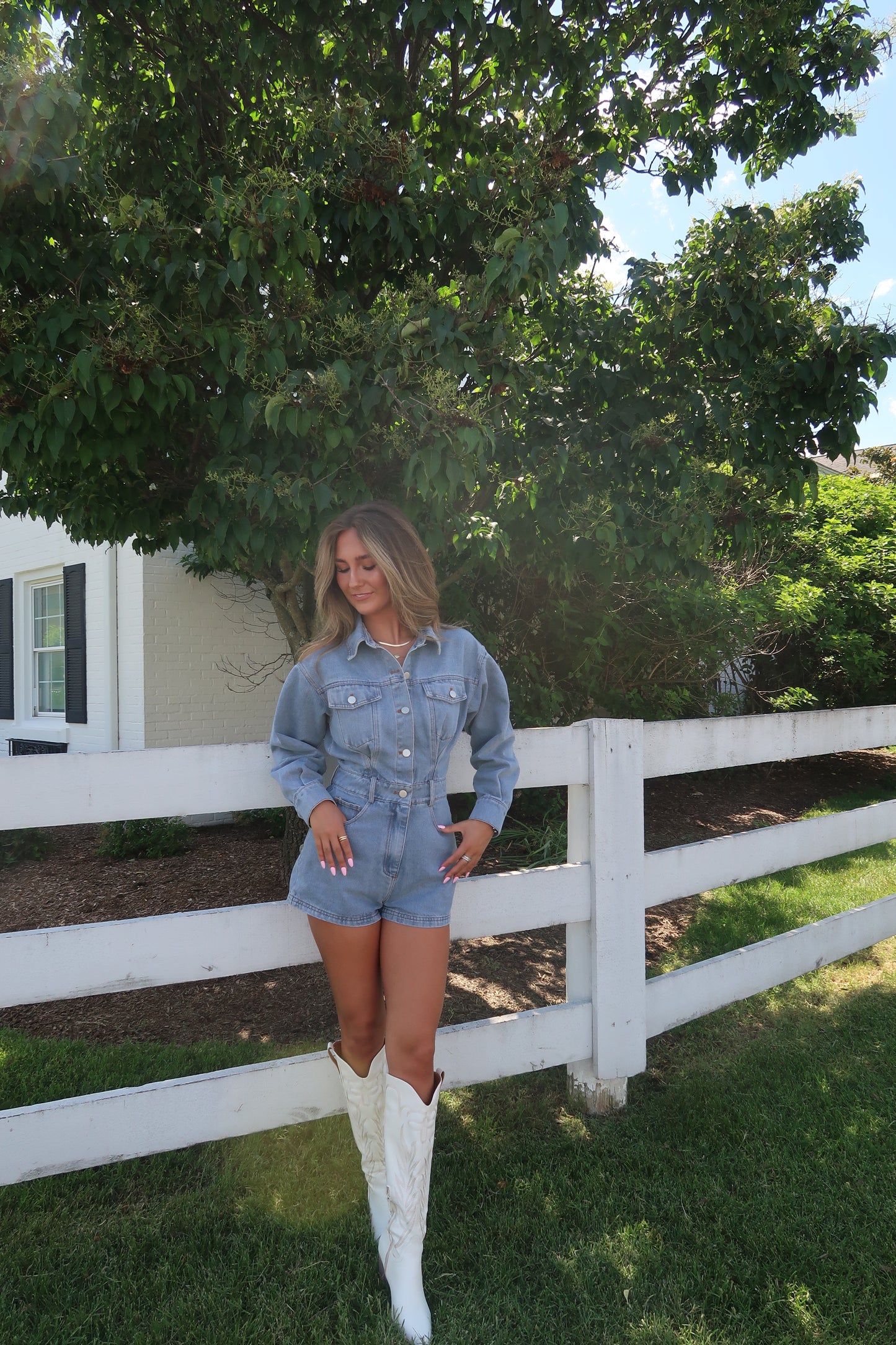 Palmer Denim Romper