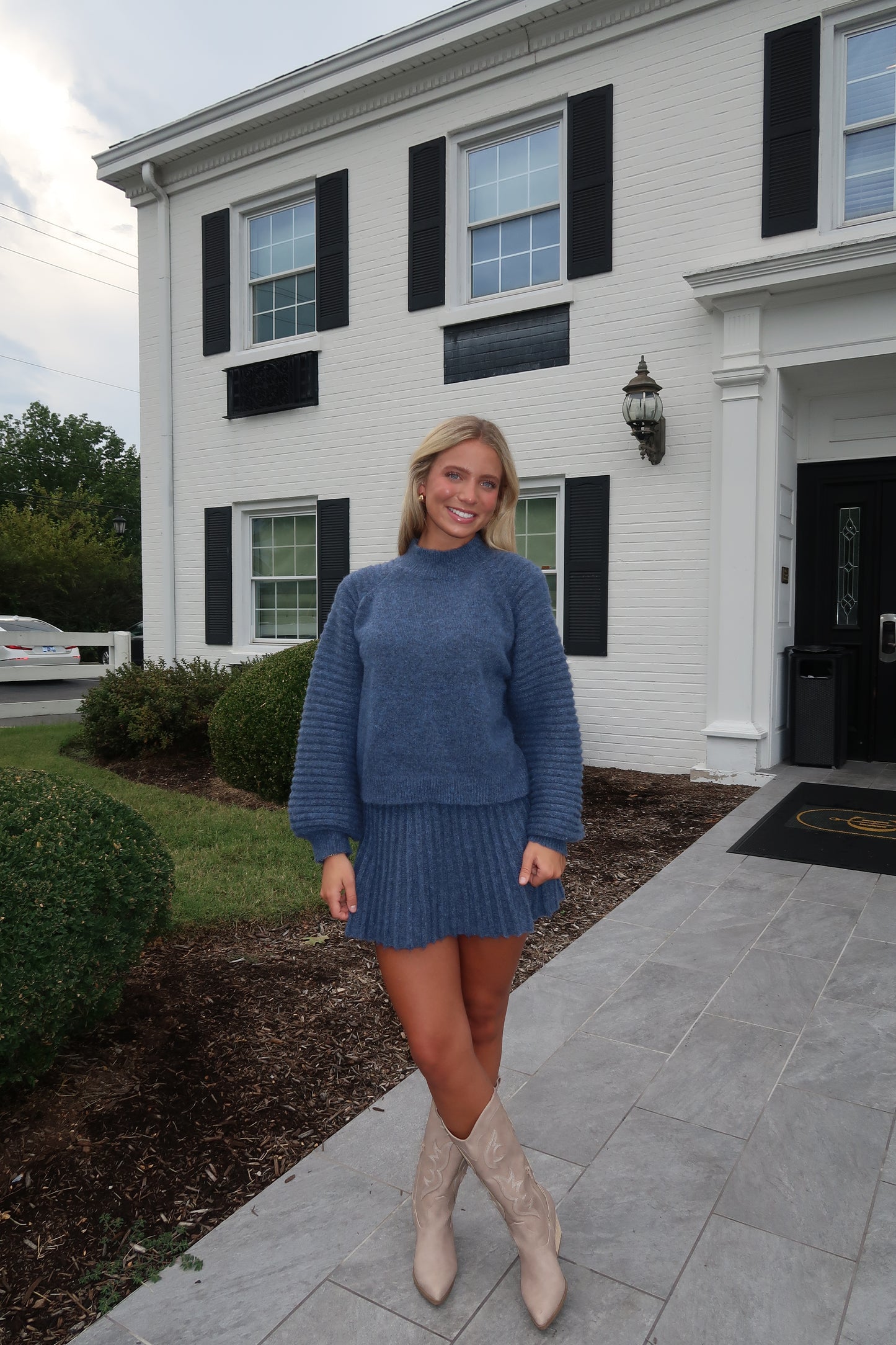 Chlo Knit Skirt | Navy