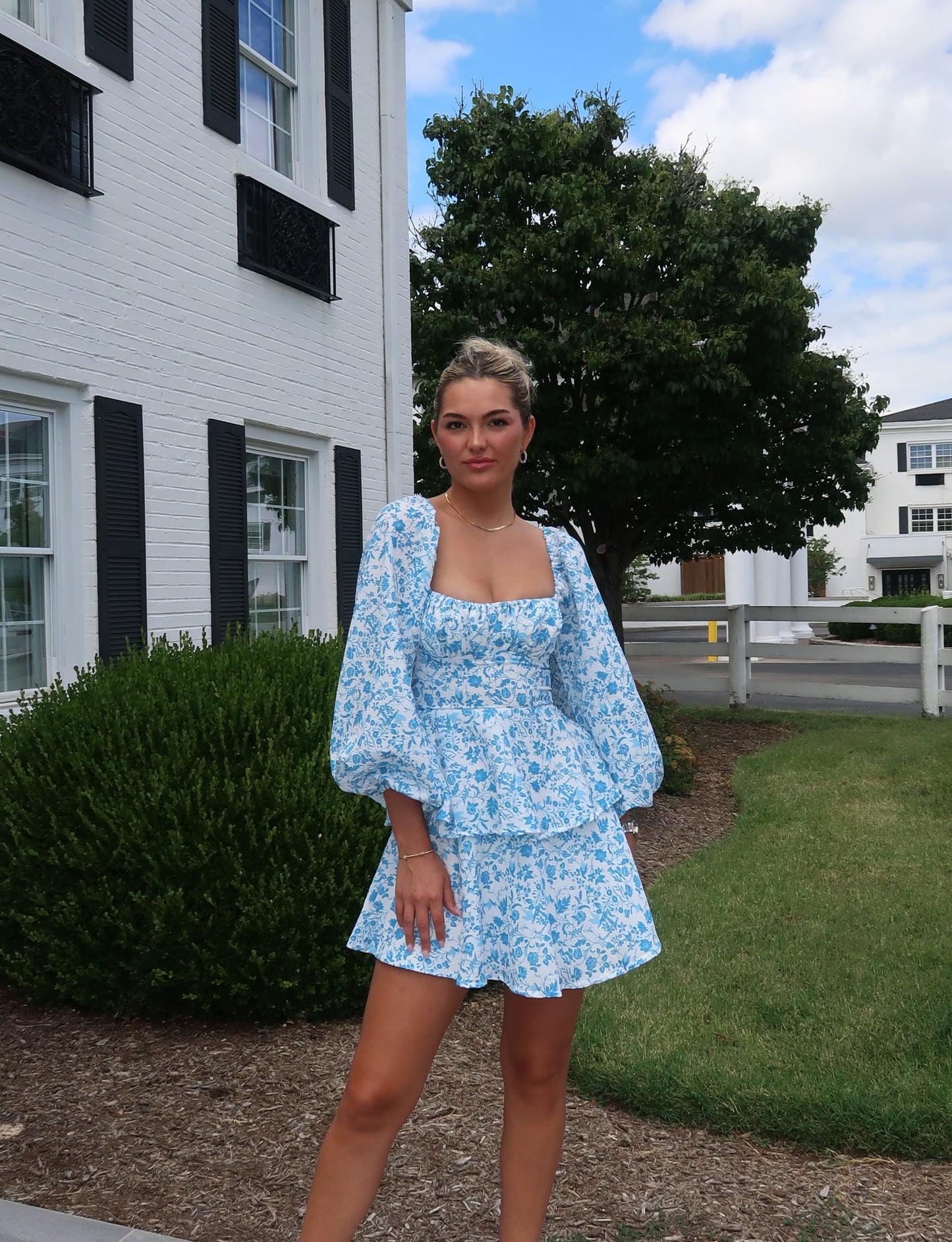 Becca Floral Ruffle Dress