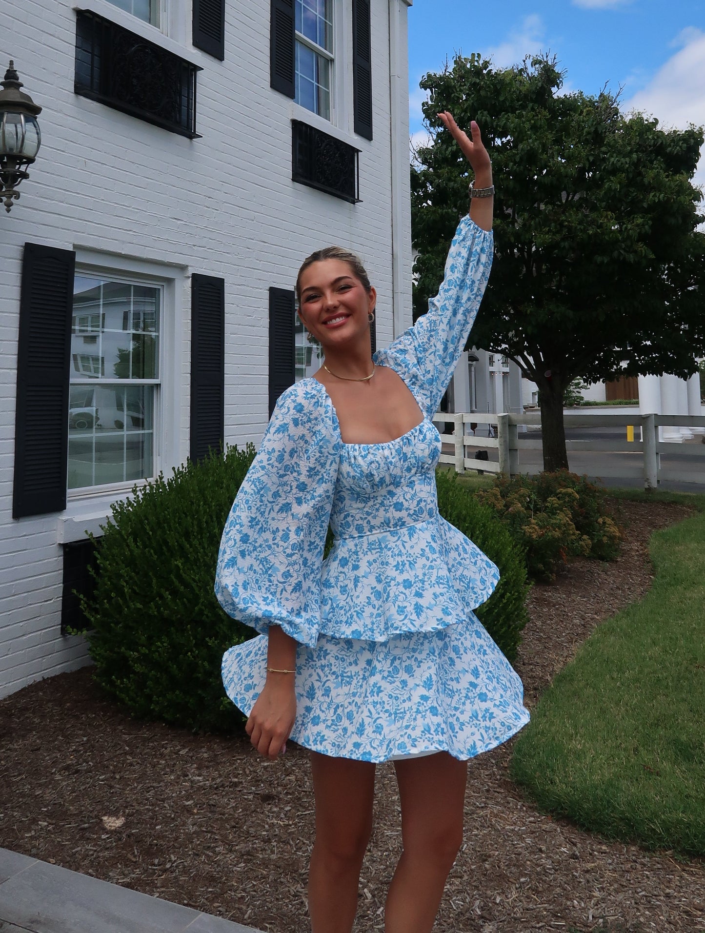 Becca Floral Ruffle Dress