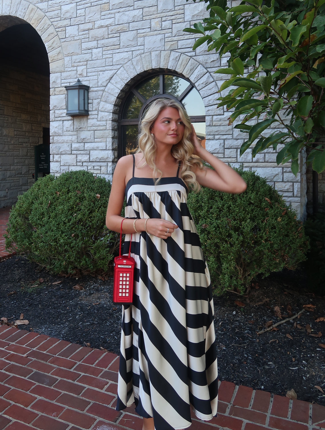 Elle Stripe Midi Dress
