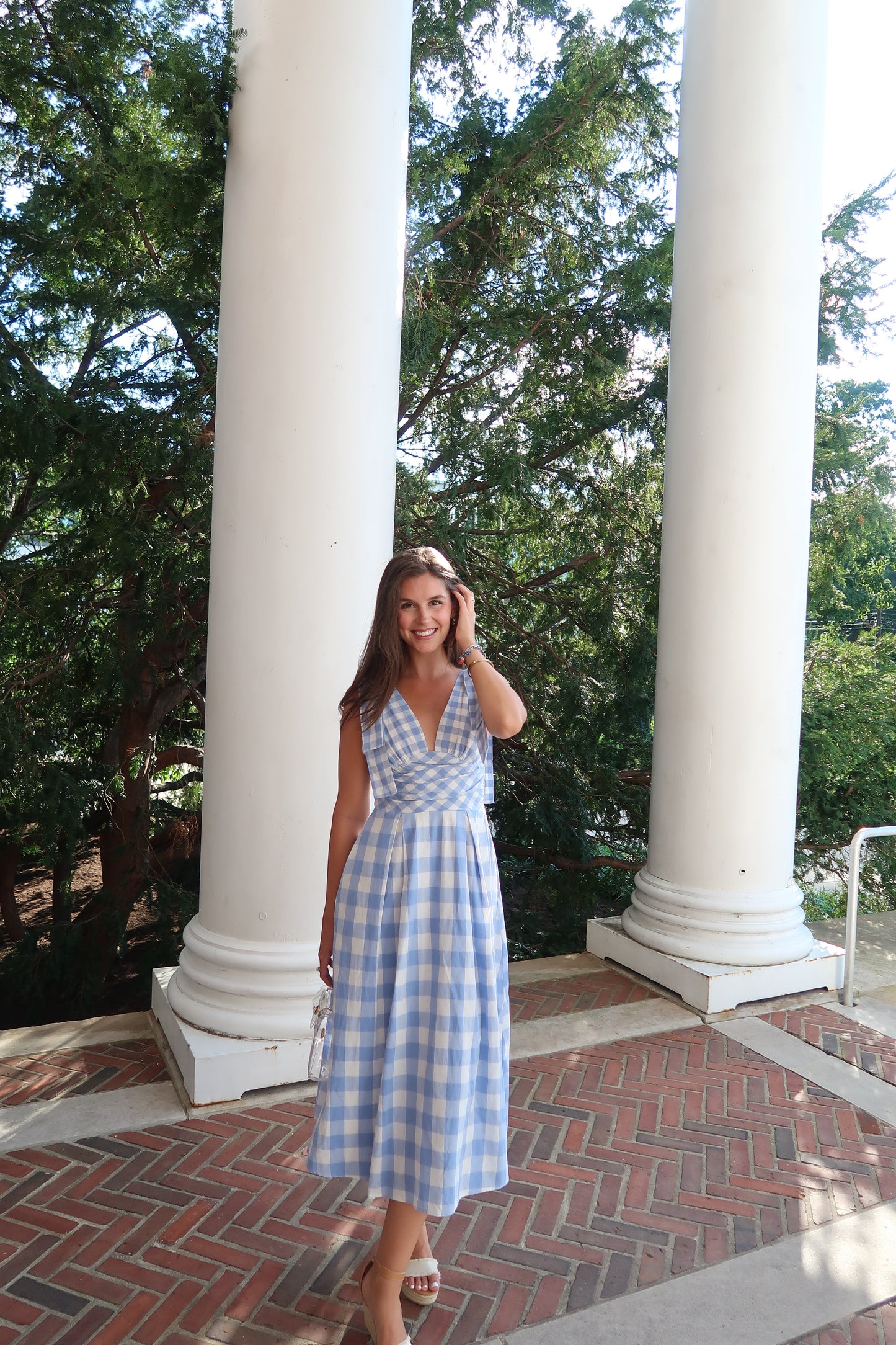 Home Team Gingham Midi Dress
