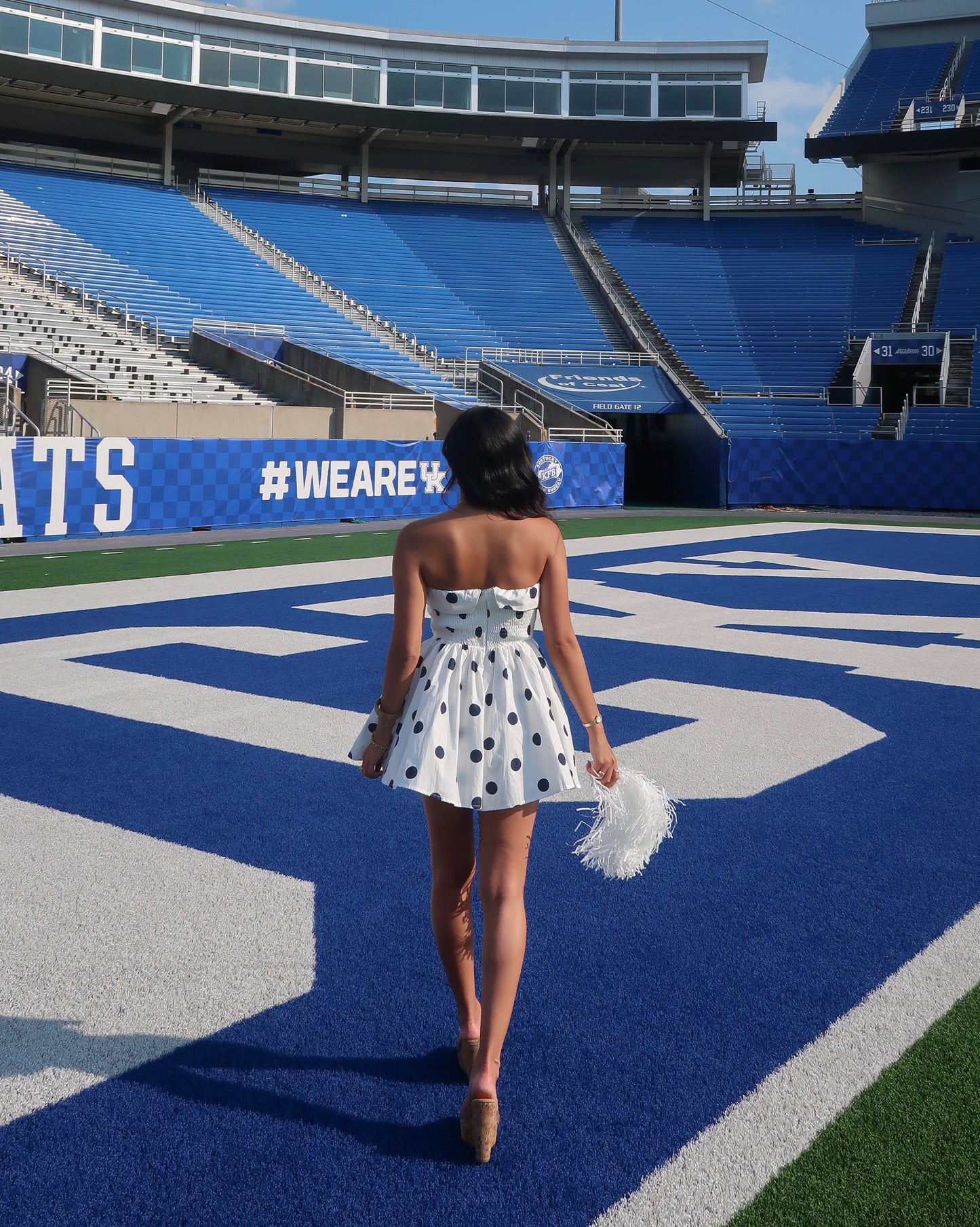 Touchdown Polka Dot Romper