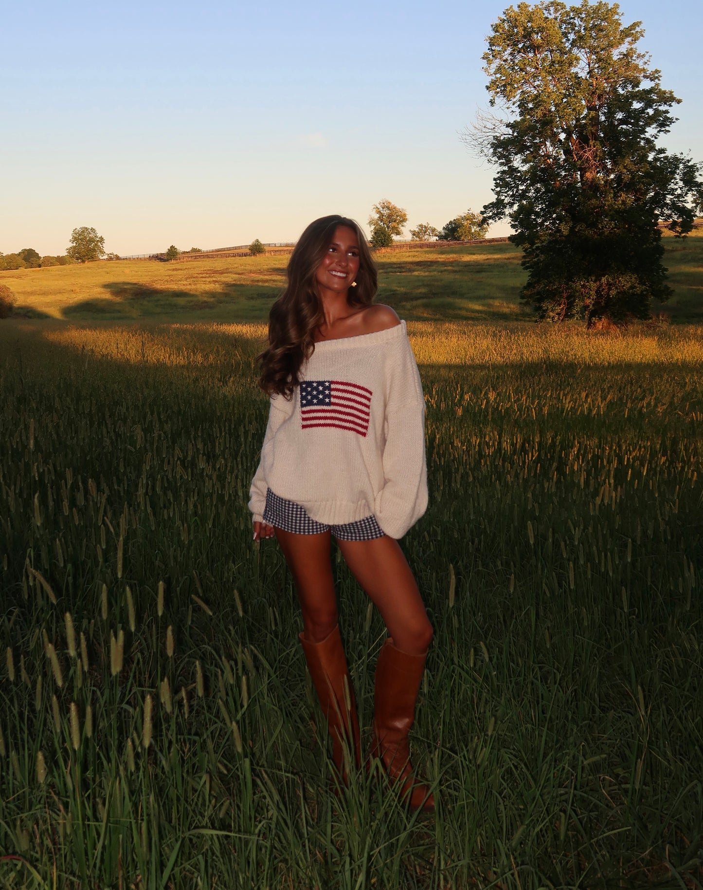 Ralph American Flag Sweater | Cream