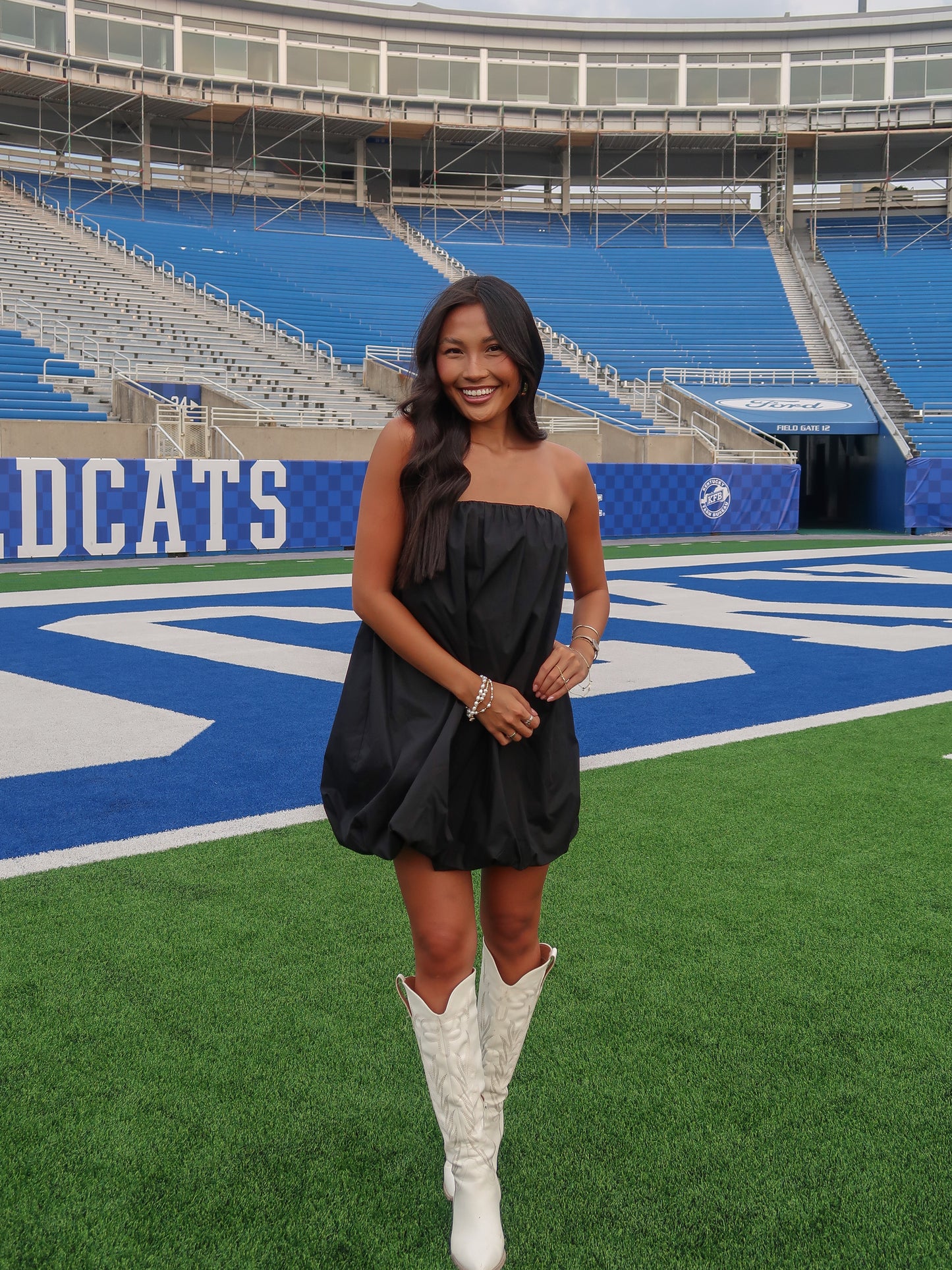 Rush The Field Black Bubble Dress