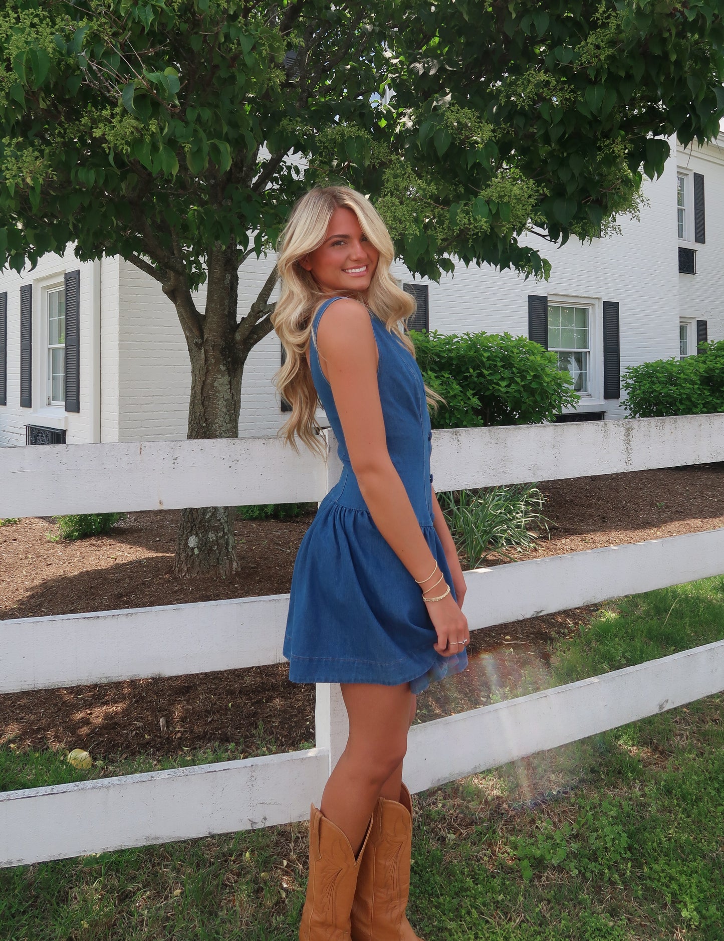 June Denim Mini Dress