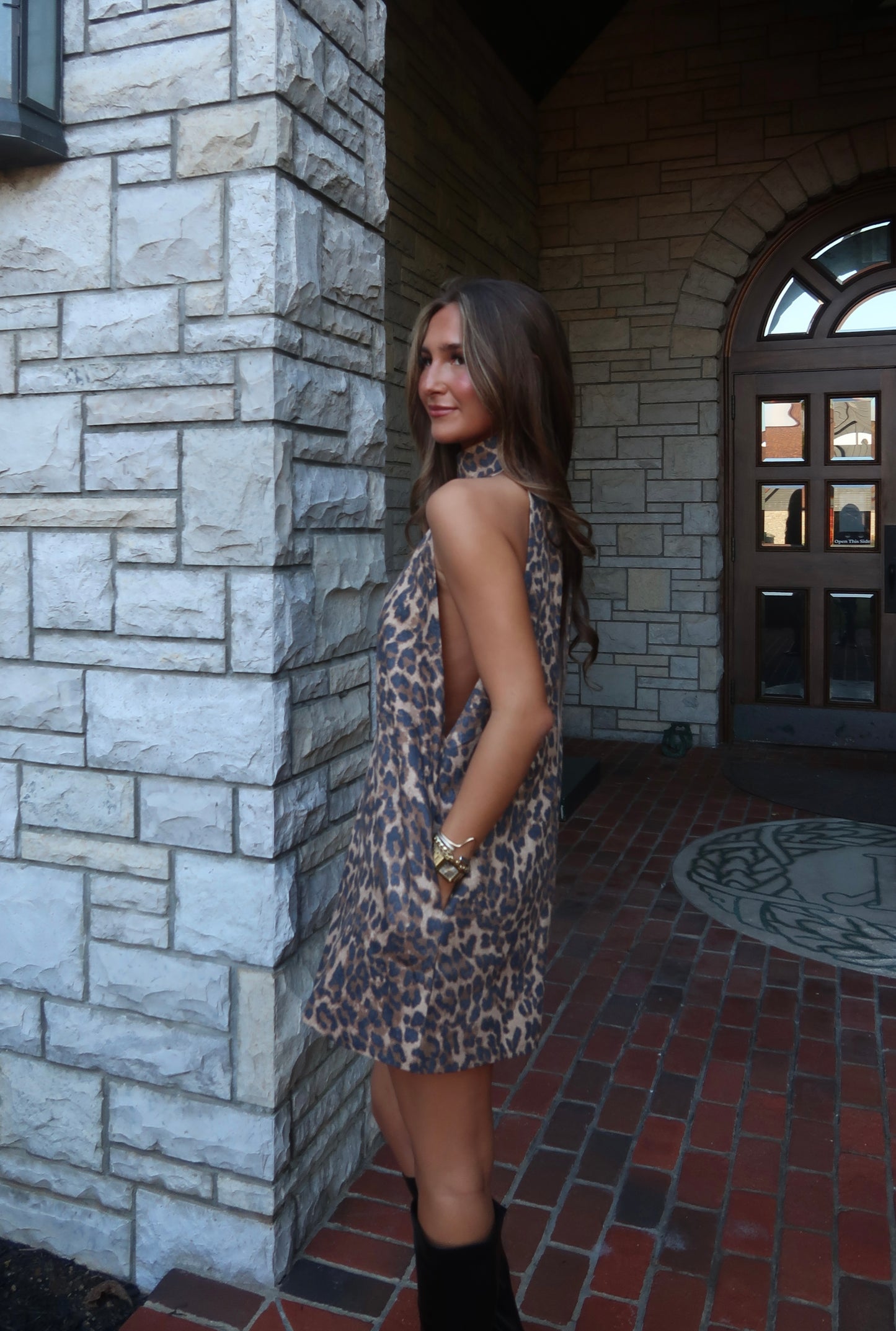 Hazel Leopard Mini Dress