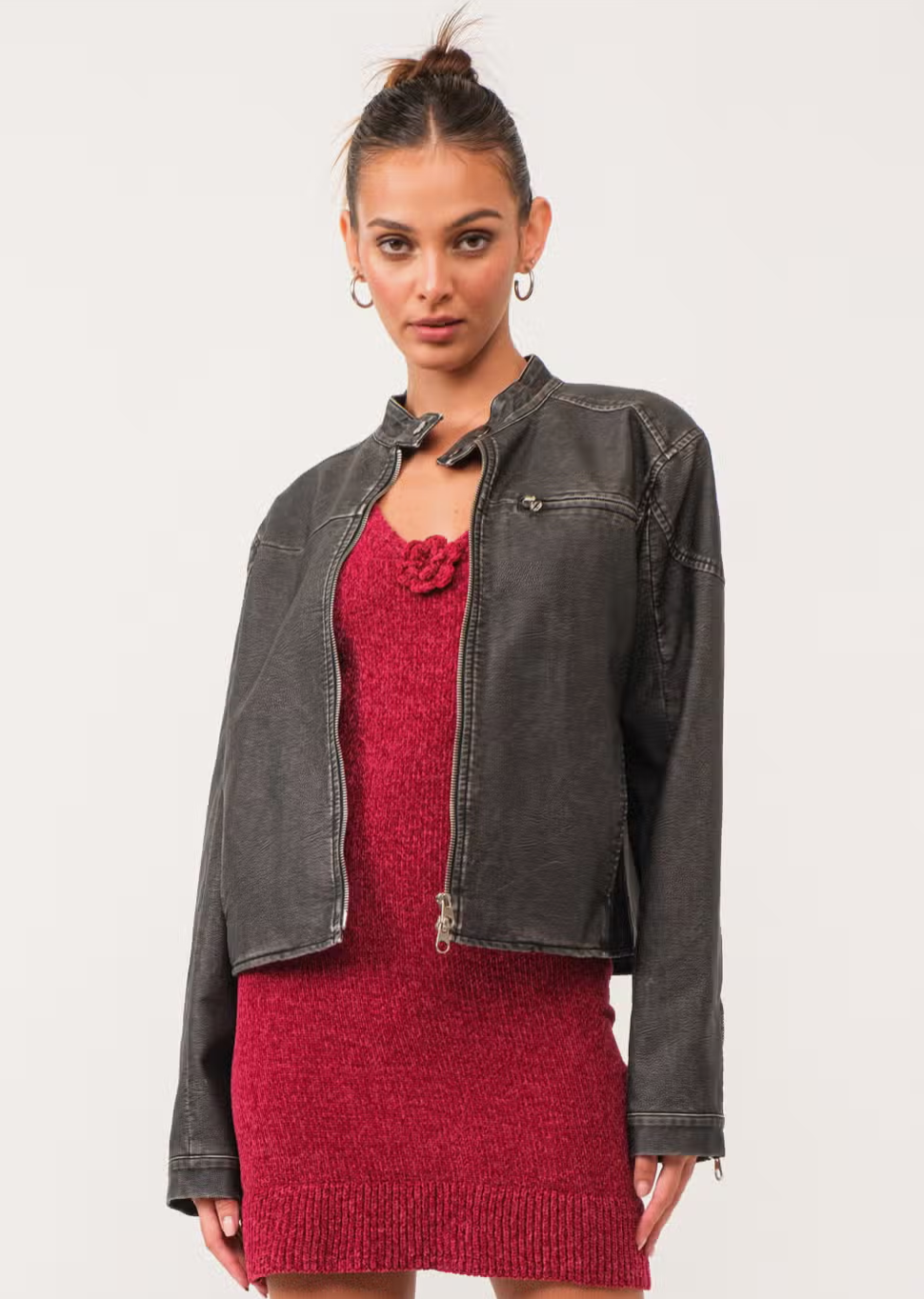 The Maeva Leather Moto Jacket