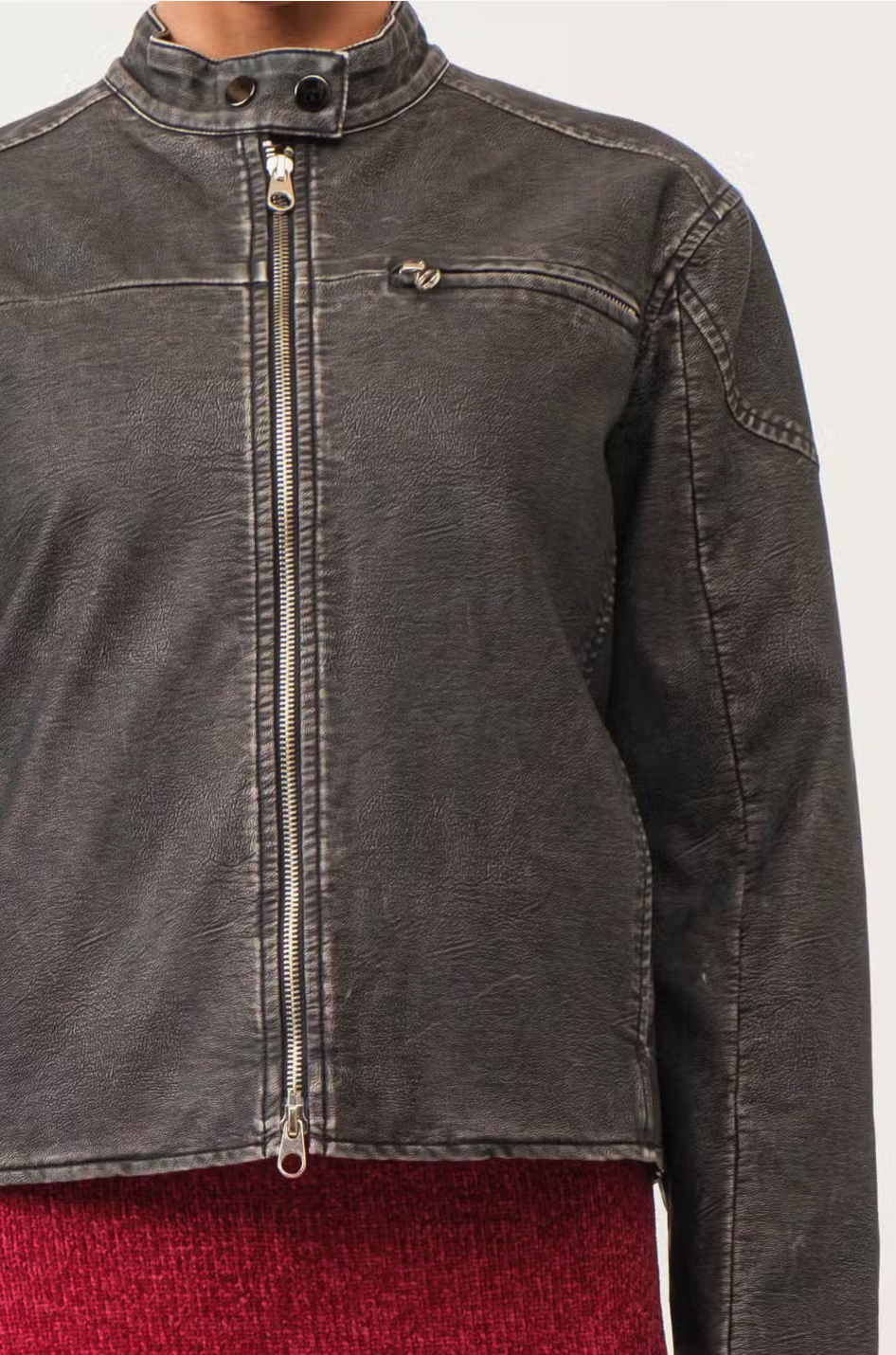 The Maeva Leather Moto Jacket
