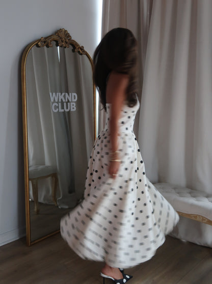 Simone Polka Dot Midi Dress