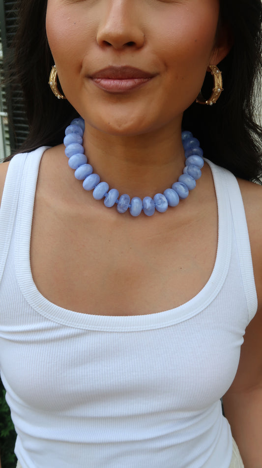 Palmer Chunky Necklace | Light Blue
