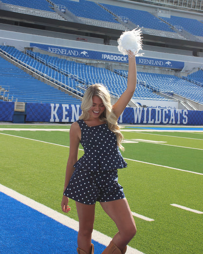 Reece Polka Dot Shorts | Navy