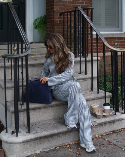 Campus Stripe Top | Grey