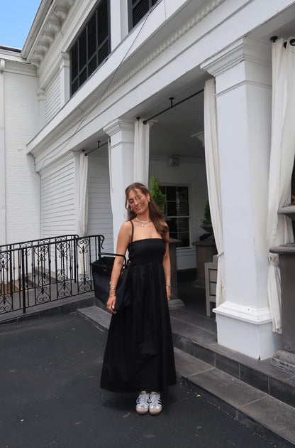 When In Rome Black Midi Dress