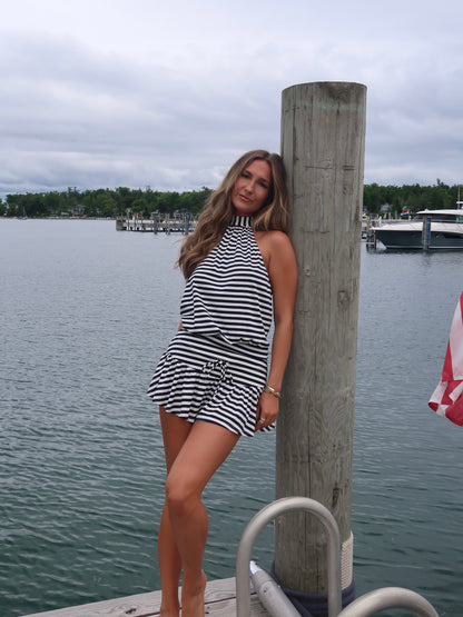 Harbor Stripe Halter Top