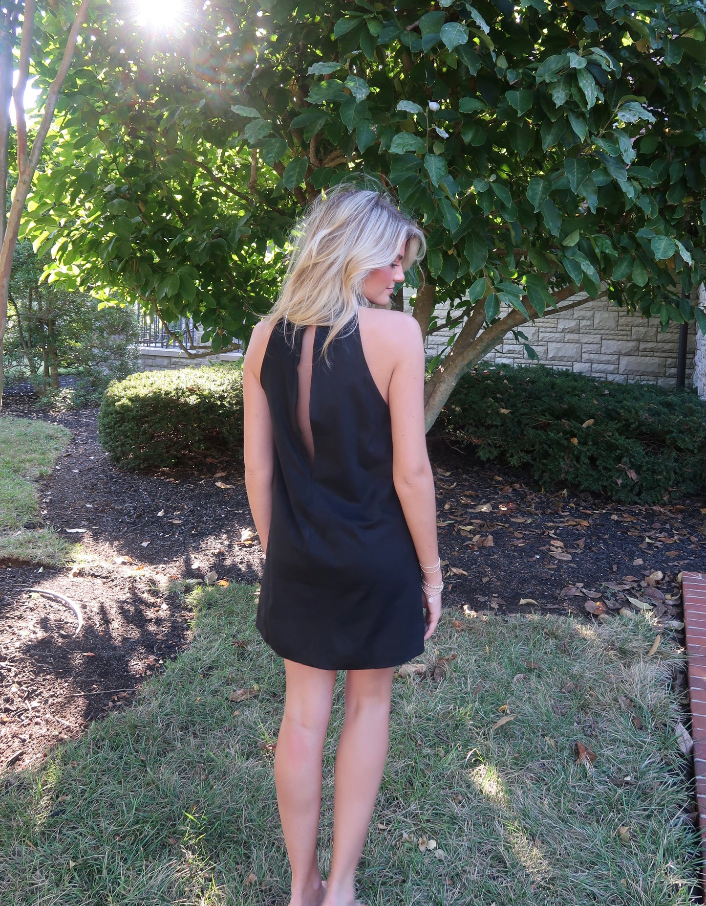 Rhodes Suede Mini Dress | Black