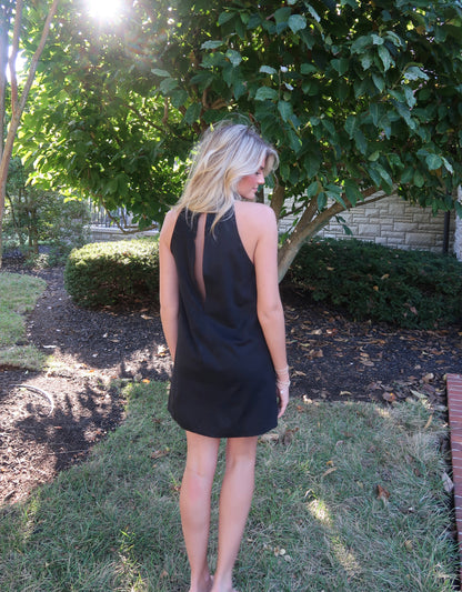 Rhodes Suede Mini Dress | Black