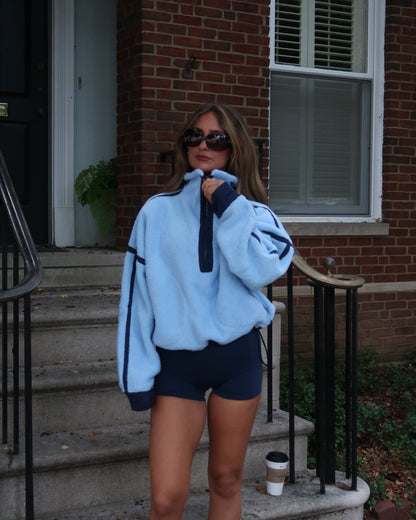 Weekender Fleece Half Zip Pullover | Blue