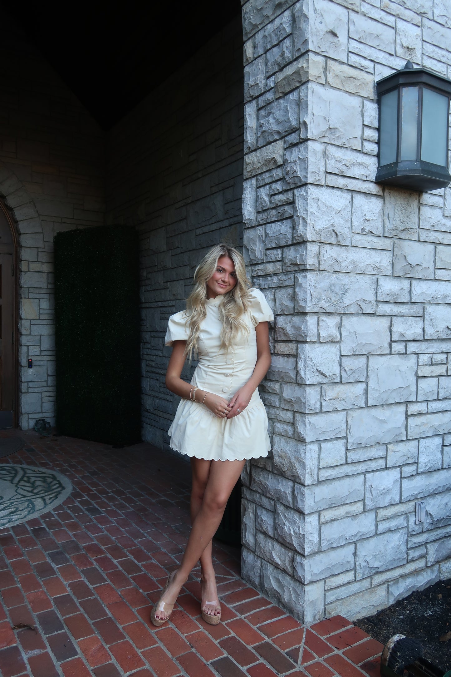 Greer Scallop Mini Dress