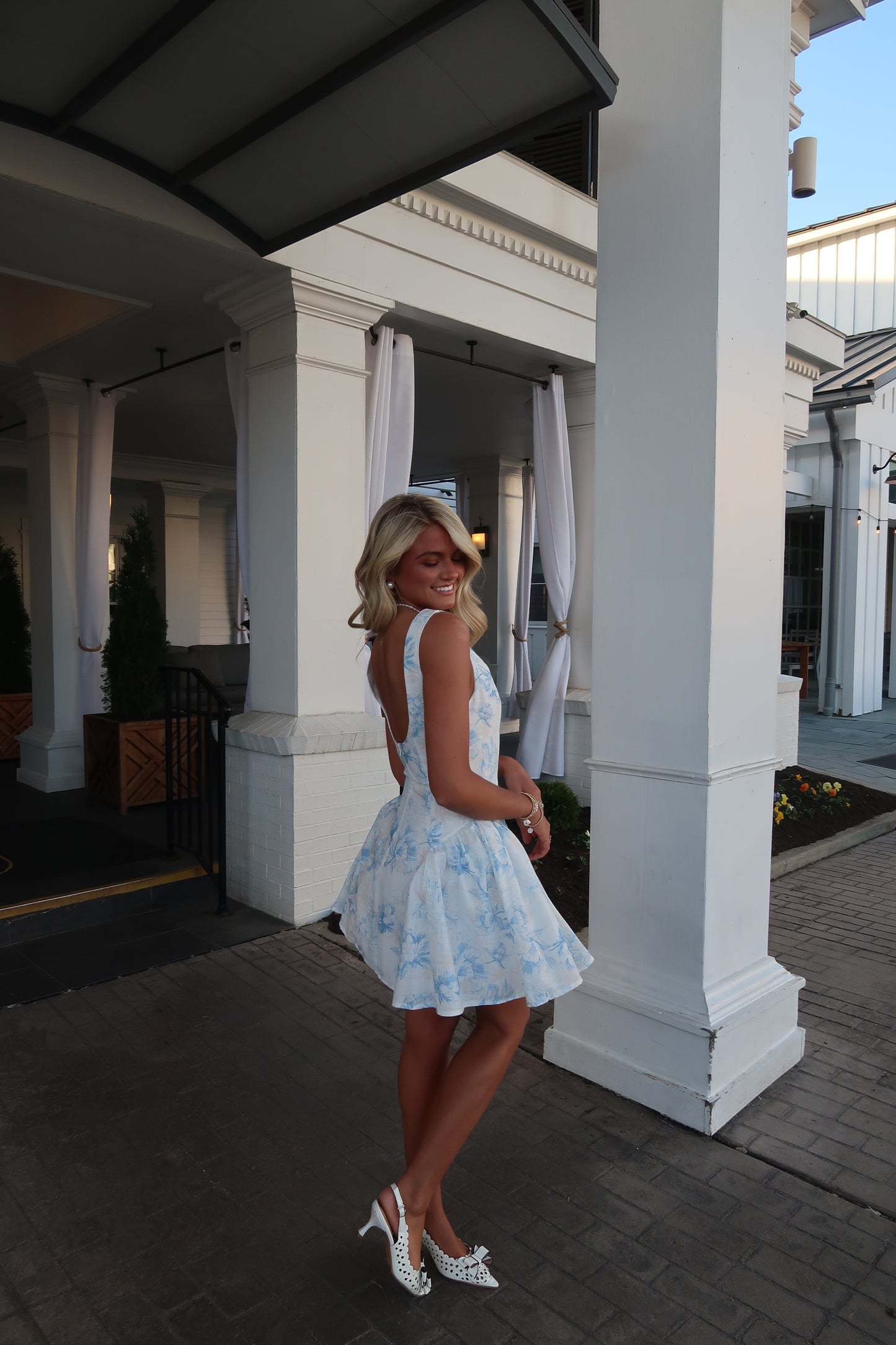 Kaia Floral Mini Dress | Blue