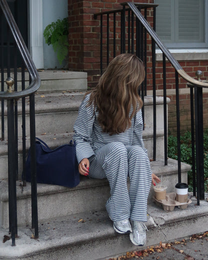 Campus Stripe Top | Grey