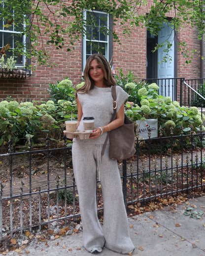 Coffee Run Knit Pants | Taupe