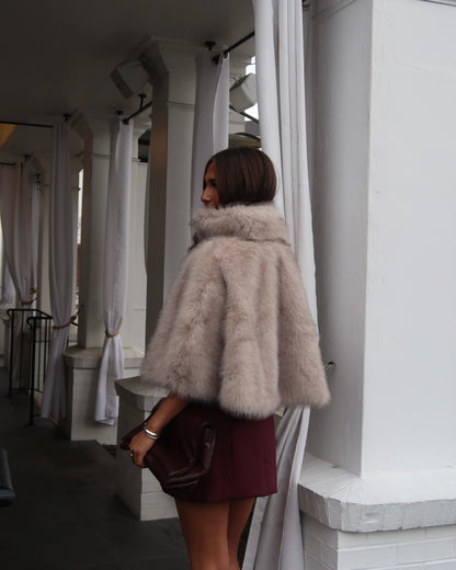 Celine Faux Fur Cape