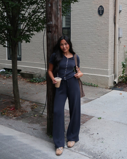 Sunday Knit Top | Navy