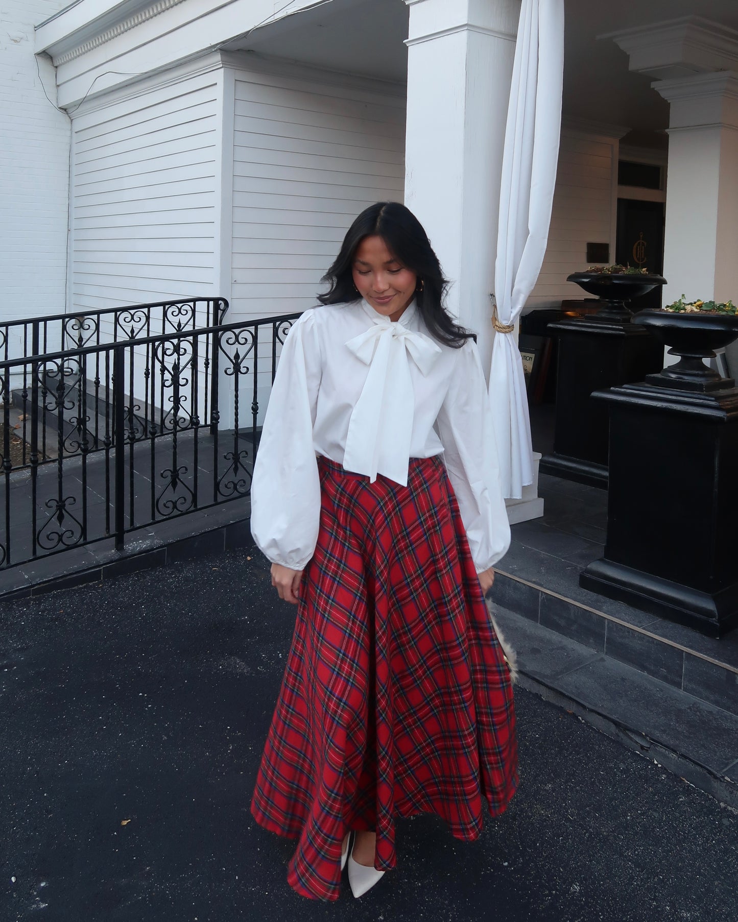 Blair Plaid Midi Skirt