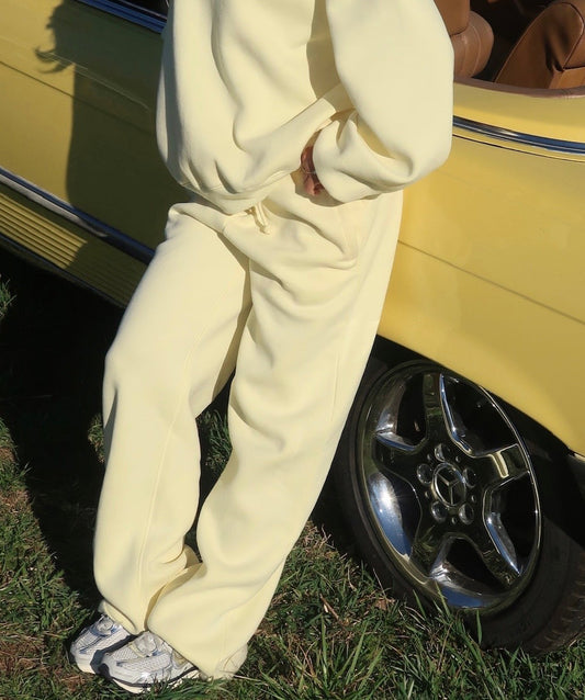 Haven Wide Leg Sweatpants | Butter Yellow