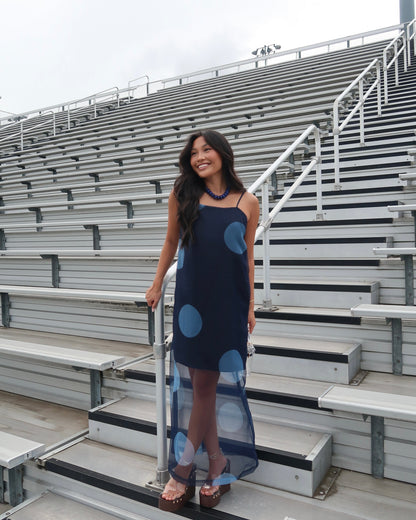 Overtime Polka Dot Midi Dress