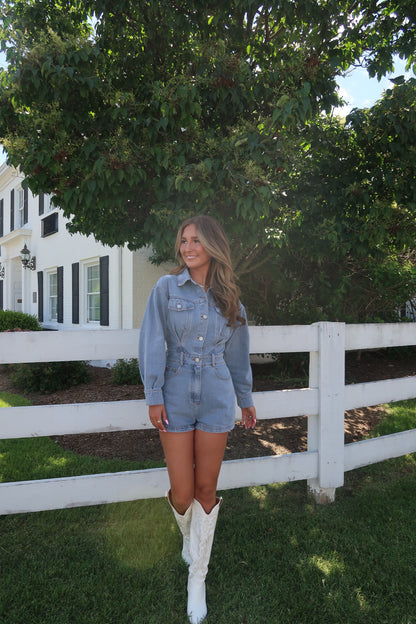 Palmer Denim Romper