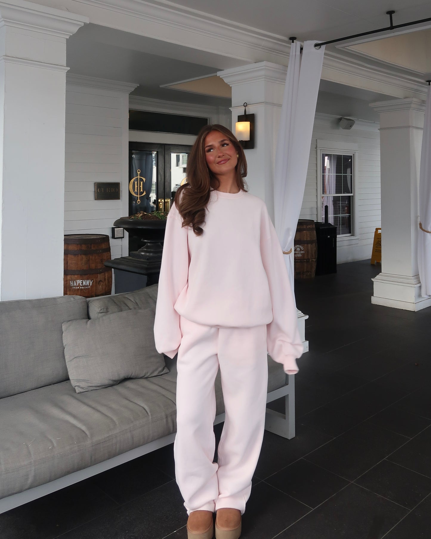 Haven Wide Leg Sweatpants | Baby Pink PREORDER