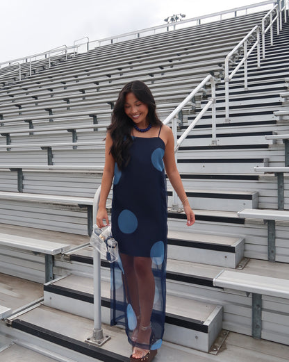 Overtime Polka Dot Midi Dress