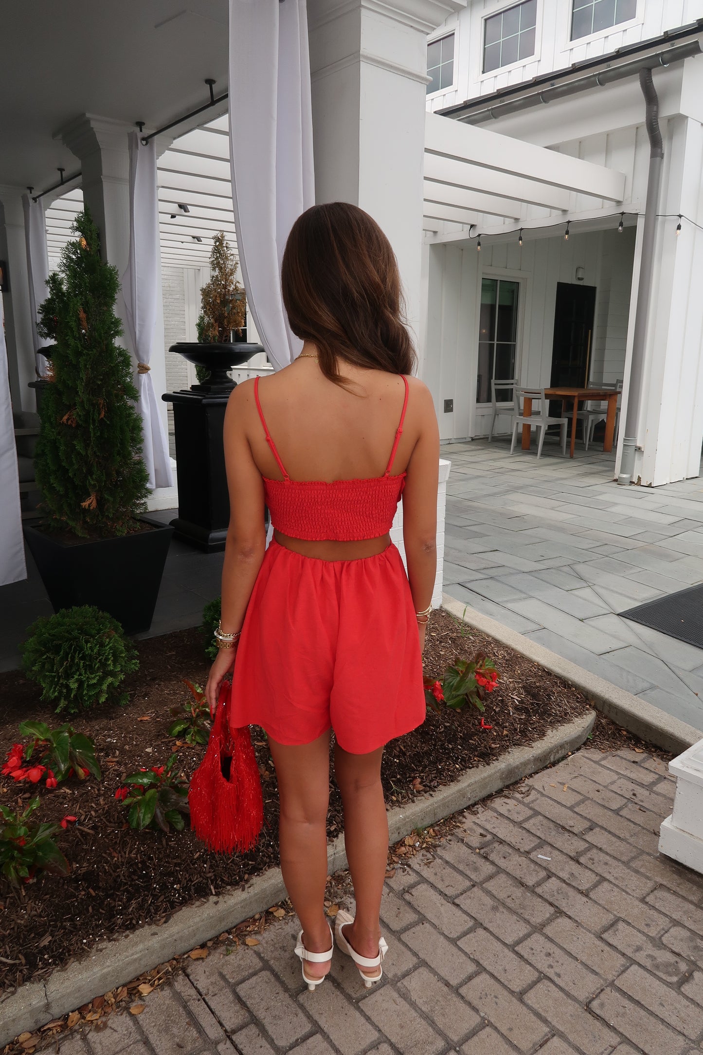 Talia Romper | Red
